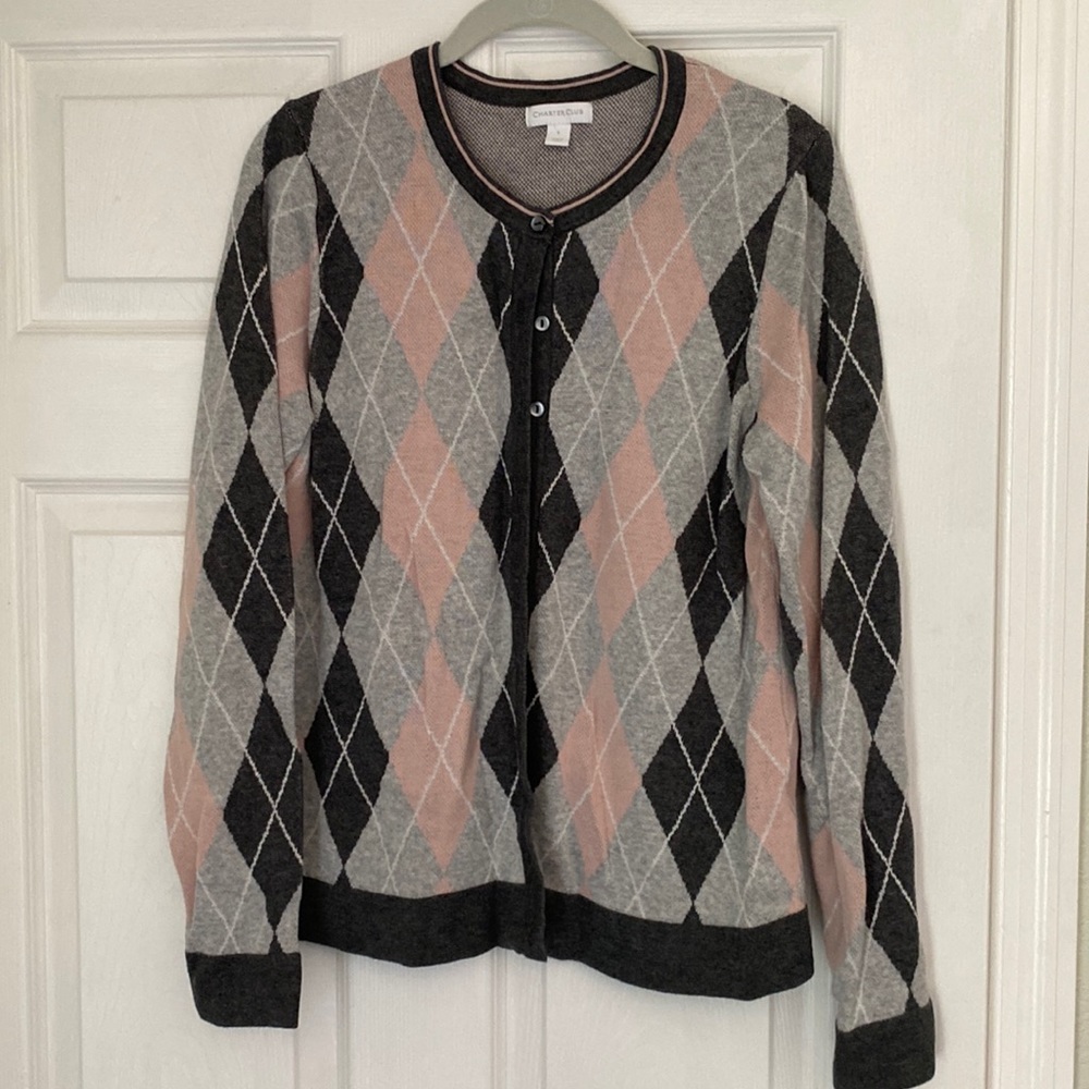 Cute Argyle Cardigan